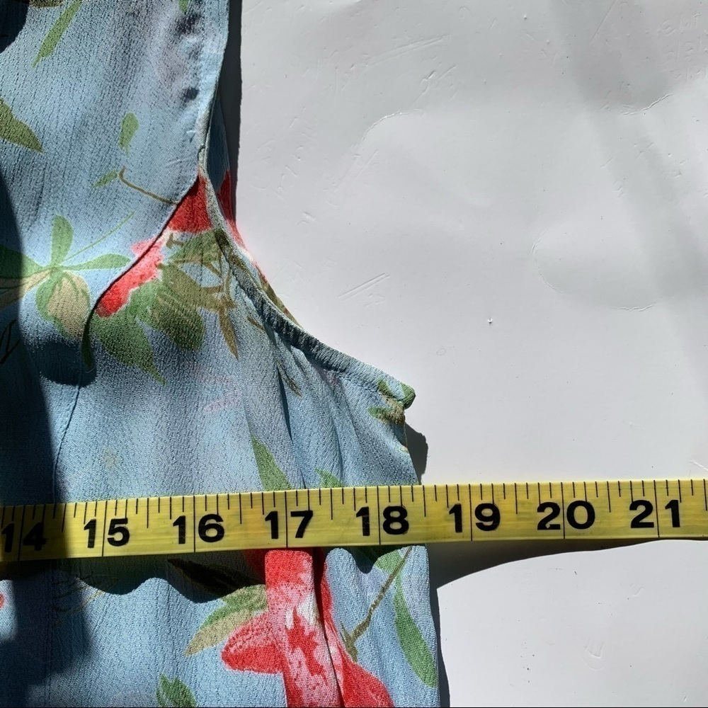 MIX NOUVEAU NY vintage coral and blue floral sheath tank dress - Picture 12 of 13